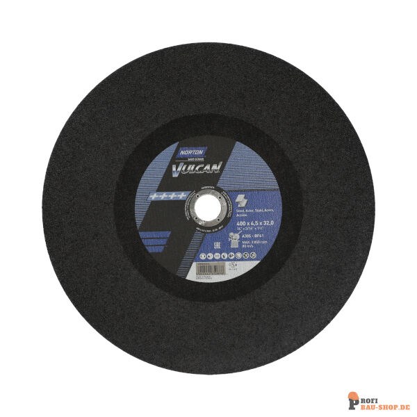 nortonschleifmittel/NORTON_schleifmittel_66252925474 Norton VULCAN  Fixed cut off wheels 400x4.7x32mm 30 GRIT_122505